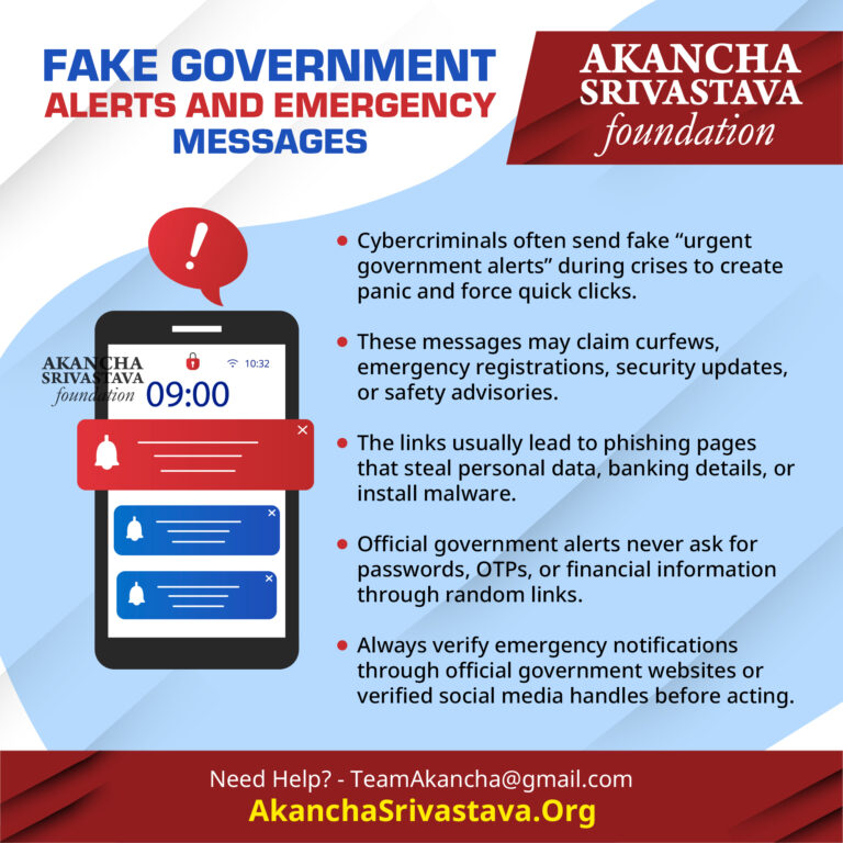 Fake Government Alerts In Crises